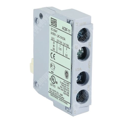 WEG MPW 1NO & 1NC auxiliary contact block front mounting - 250Vmax.