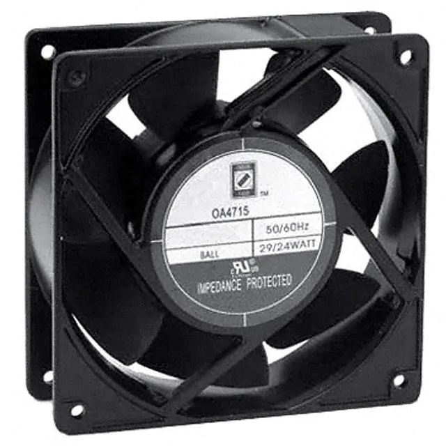 ORION OA4715-Fan Tube axial 120VAC Square - 120mm L x 120mm H Ball 110.0 CFM (3.08m?/min) 2 Terminals